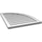 Ekena Millwork Quarter Round Top Right Surface Mount PVC Gable Vent w/ 2"W x 1-1/2"P Brickmould Frame, 24"W x 32"H GVPQR24X3202SN - alternate 2